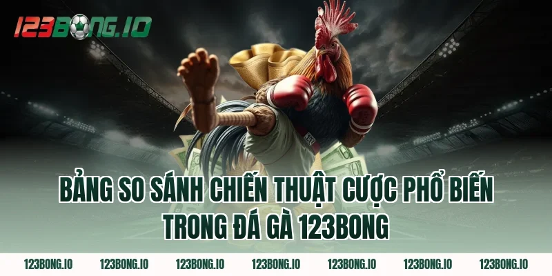 Bảng So Sánh Chiến Thuật Cược Phổ Biến Trong Đá Gà 123Bong 